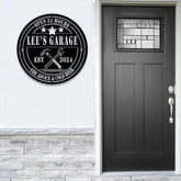 Personalized Garage Metal Sign with Led Light Custom Name Garage Decor Man Cave Sign Workshop Sign Wall Art For Dad Dad